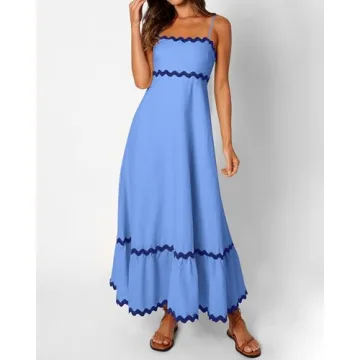 Stylish dowerme Women's Casual Summer Maxi Dress