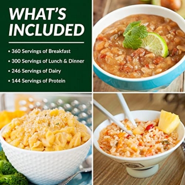 Premium 90 Day Food Supply Kit with 1,050 Servings