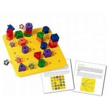 Discovery Toys Giant PEGBOARD with Stacking Shapes & Activity Cards| Kid-Powered Learning | STEM Toy...