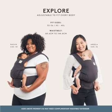 Baby Tula Coast Explore Mesh Baby Carrier, Adjustable Newborn to Toddler Carrier, Ergonomic and Multiple Positions for 7 – 45 pounds