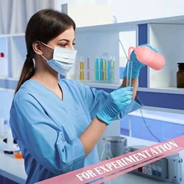 9 Pcs 250 ml Tattoo Wash Bottle Water Squirt Bottle Lab Squeeze Bottles Lash Water with Narrow Mouth Scale Labels Safety Rinse for Eyelash Extensions, Succulent Watering(Pink)