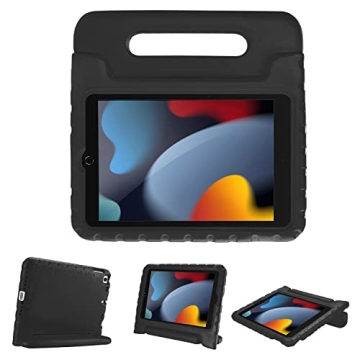 ProCase Kids Case for iPad 10.2, Air, Pro - Shockproof Lightweight Convertible Handle Stand - Black