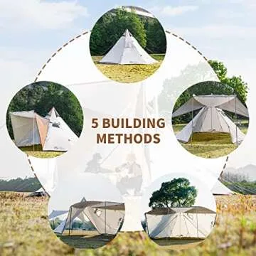MOBI GARDEN Glamping Tent - Waterproof Pyramid Tent