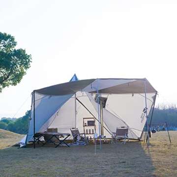 MOBI GARDEN Glamping Tent - Waterproof Pyramid Tent