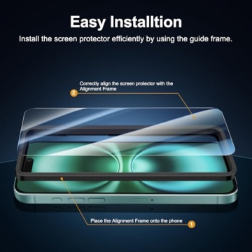 NEW'C 3-pack Screen Protector for iPhone 16 Screen & Camera