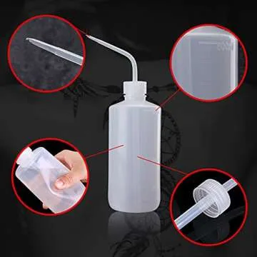 Beoncall Tattoo Wash Bottle 2pcs 500ml for Precise Dispensing