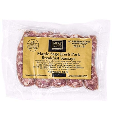 MeatCrafters Maple Sage Pork Sausage, 10oz (4-Pack)