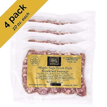 MeatCrafters Maple Sage Pork Sausage, 10oz (4-Pack)