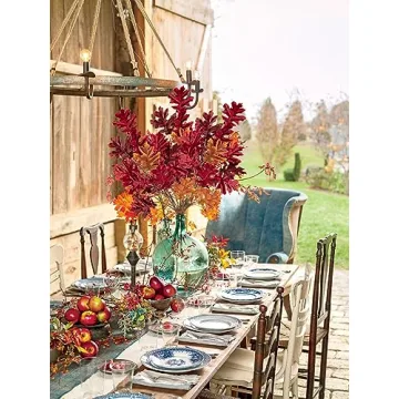 Briful 6PCS 32" Artificial Fall Leaves Stems Autumn Décor