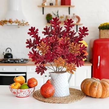 Briful 6PCS 32" Artificial Fall Leaves Stems Autumn Décor