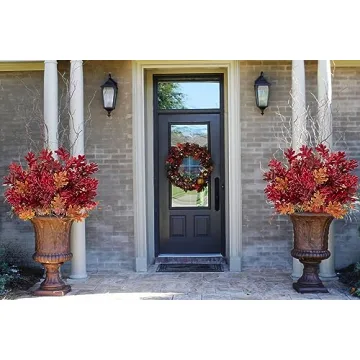 Briful 6PCS 32" Artificial Fall Leaves Stems Autumn Décor