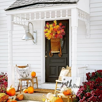 Briful 6PCS 32" Artificial Fall Leaves Stems Autumn Décor