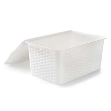 Dicunoy 4 Pack Stackable Lidded Storage Bins