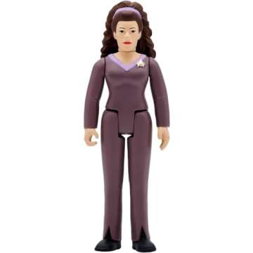 Super7 Star Trek: The Next Generation Counselor TROI - 3.75" Star Trek Action Figure Classic TV Show...