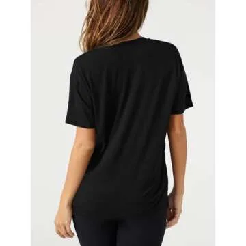 Stylish UNCLECAT Womens Deep V-Neck Summer T-Shirt