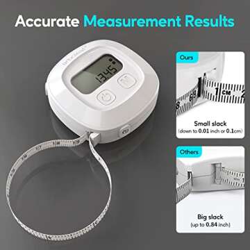 Arboleaf Body Measurement Tape, 60in Smart Measuring Tape for Body Measurements, Digital Retractable...