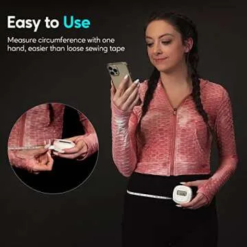 Arboleaf Body Measurement Tape, 60in Smart Measuring Tape for Body Measurements, Digital Retractable Measuring Tool for Waist, Hip, Bust, Arms, Fitness, Weight Loss, Muscle Gain, Syncs with App