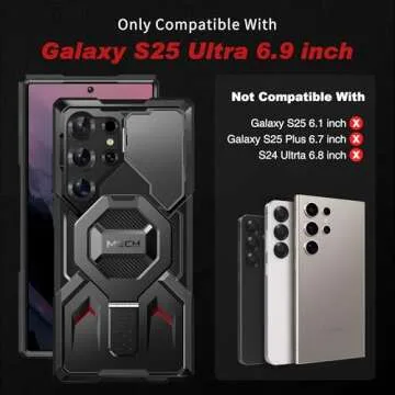 TONGATE Samsung Galaxy S25 Ultra Case - Military Protection with Magnetic Stand