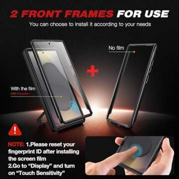 Protective S25 Ultra Case with Magnetic Stand & Kickstand