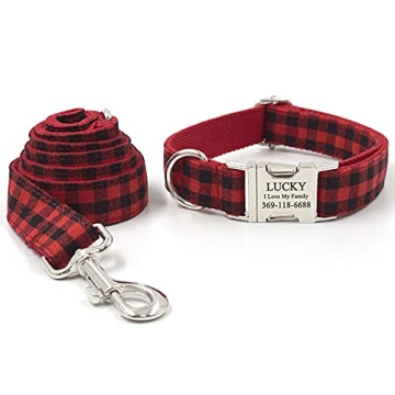 Personalized PETDURO Dog Collar with Engraved Buckle