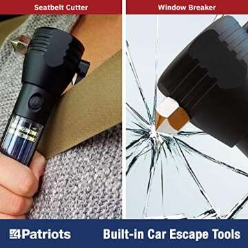 4Patriots HaloXT Rechargeable LED Flashlight, Ultra-Powerful 2000 mAh Battery, 3 Light Modes, Built-...