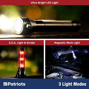 4Patriots HaloXT Flashlight - Rechargeable & Versatile