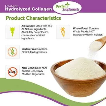 Perfect Supplements Hydrolyzed Collagen Powder - Grass-Fed, 660g - Boosts Skin & Joint Health
