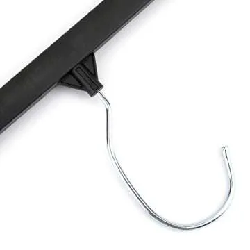 Tosnail 40 Pack Black Plastic Clothes Hangers with Clips