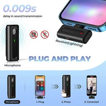 JSSEVN Wireless Lavalier Microphone for Easy Audio Recording
