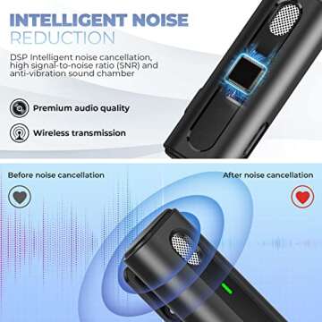 JSSEVN Wireless Lavalier Microphone for Easy Audio Recording