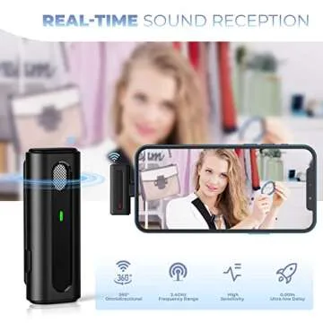 JSSEVN Wireless Lavalier Microphone for Easy Audio Recording