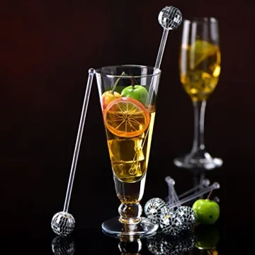 Disco Ball Drink Stir Sticks | 24 Sparkling Drink Accessories