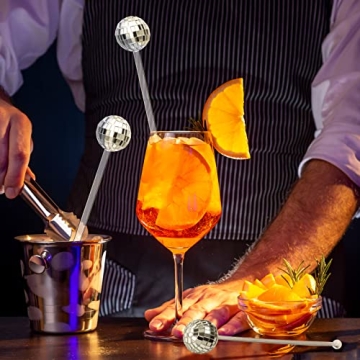 Disco Ball Drink Stir Sticks | 24 Sparkling Drink Accessories
