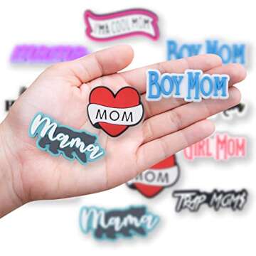 Mom Shoe Charms Mother 12PCS Grandma Shoes Charms Mommy PVC Mama Cute Clog Pins Mummy Accessories Pa...