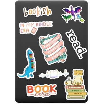 150pcs Book Stickers for Kindle, Tablet, Laptop | Bookish Reading Booktok Decal Emotional Support Accessories for Readers, Teachers