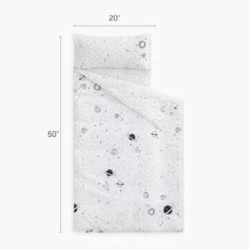 Wake In Cloud - Nap Mat with Removable Pillow for Kids Toddler Boys Girls Daycare Preschool Kinderga...