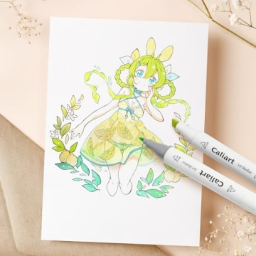 Caliart Pastel Markers Set with 61 Colors for All Ages