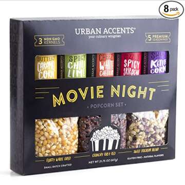 Popcorn Kernels & Seasoning Variety Pack - Delightful Snacks
