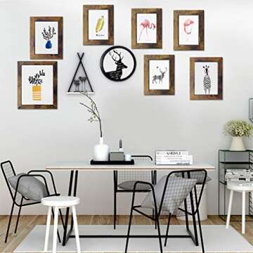 PETAFLOP Distressed Picture Frame Set - 7 Pack