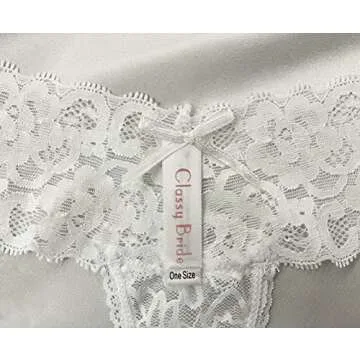 Classy Bride Bedazzled "Wifey" Thong Lingerie for Brides