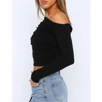 RONGCAT Women's Sexy Off Shoulder Long Sleeve Top