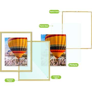 Golden State Art 11x14 Floating Frame - Stylish Home Decor