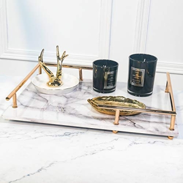 PuTwo Decorative Marble Print Tray - Stylish & Functional