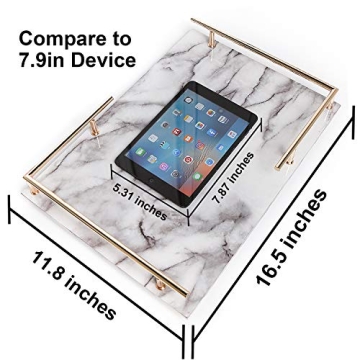 PuTwo Decorative Marble Print Tray - Stylish & Functional