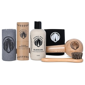 Rhino Wax - Baseball Glove Ultimate Break-In Kit - Includes Baseball Glove Oil, Baseball Glove Condi...