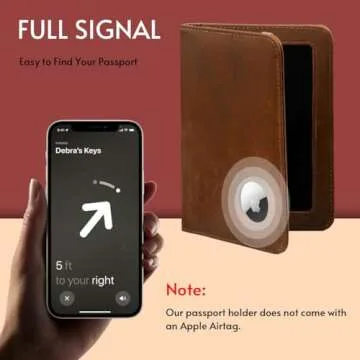 2 Pack AirTag Passport Holder for Travel Essentials