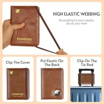 2 Pack AirTag Passport Holder for Travel Essentials