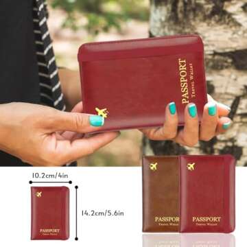 2 Pack AirTag Passport Holder for Travel Essentials