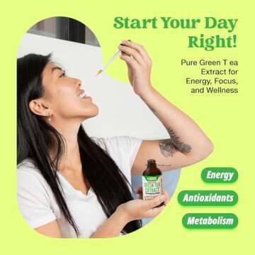 Green Tea 10:1 Liquid Drops for Energy & Antioxidant Support