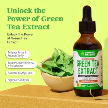 Green Tea 10:1 Liquid Drops for Energy & Antioxidant Support